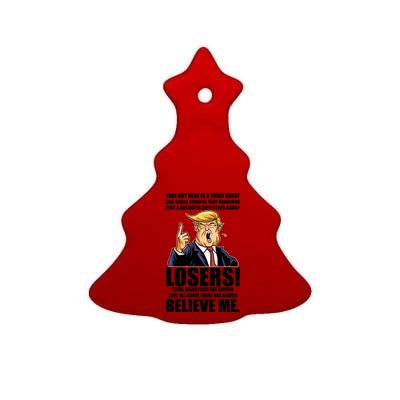 Funny Trump Really Terrific Very Handsome Father's Day Ceramic Tree Ornament