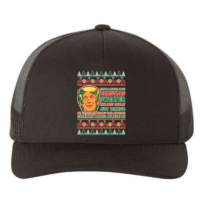 Funny Trump Ugly Christmas Sweater Yupoong Adult 5-Panel Trucker Hat