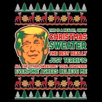Funny Trump Ugly Christmas Sweater Backpack