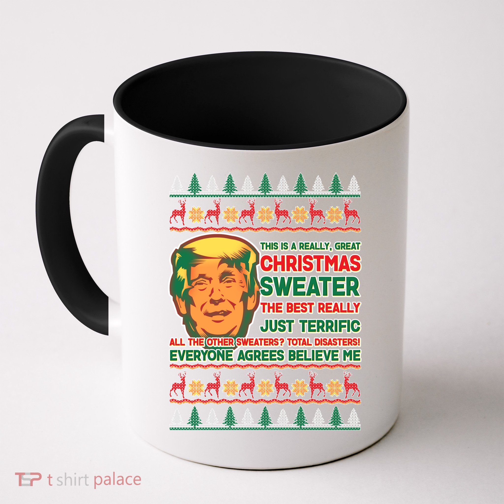 Funny Trump Ugly Christmas Sweater Mug