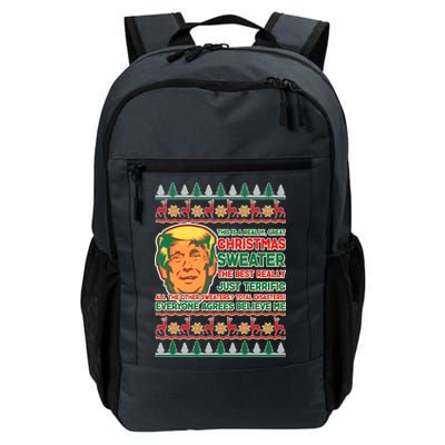 Funny Trump Ugly Christmas Sweater Daily Commute Backpack