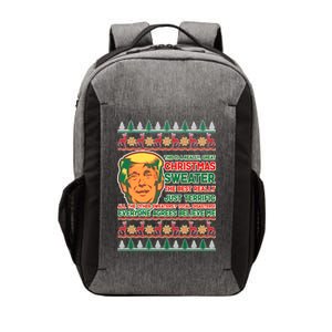 Funny Trump Ugly Christmas Sweater Vector Backpack