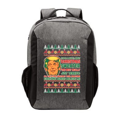 Funny Trump Ugly Christmas Sweater Vector Backpack