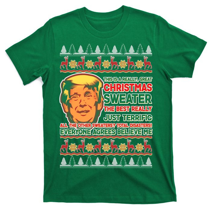 Funny Trump Ugly Christmas Sweater T-Shirt