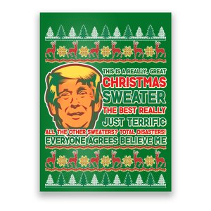 Funny Trump Ugly Christmas Sweater Poster