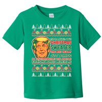 Funny Trump Ugly Christmas Sweater Toddler T-Shirt