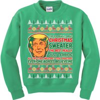 Funny Trump Ugly Christmas Sweater Kids Sweatshirt