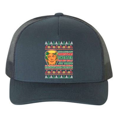 Funny Trump Ugly Christmas Sweater Yupoong Adult 5-Panel Trucker Hat