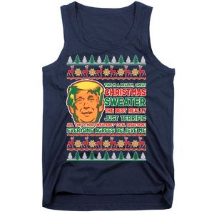 Funny Trump Ugly Christmas Sweater Tank Top