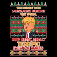 Funny Trump Very Merry Ugly Christmas Sweater Cooling Performance Crew T-Shirt