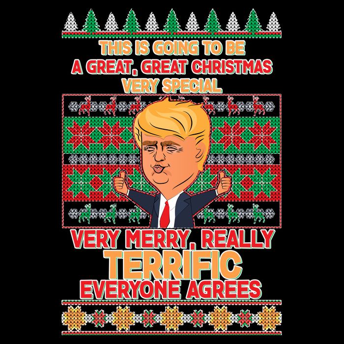 Funny Trump Very Merry Ugly Christmas Sweater Cooling Performance Crew T-Shirt