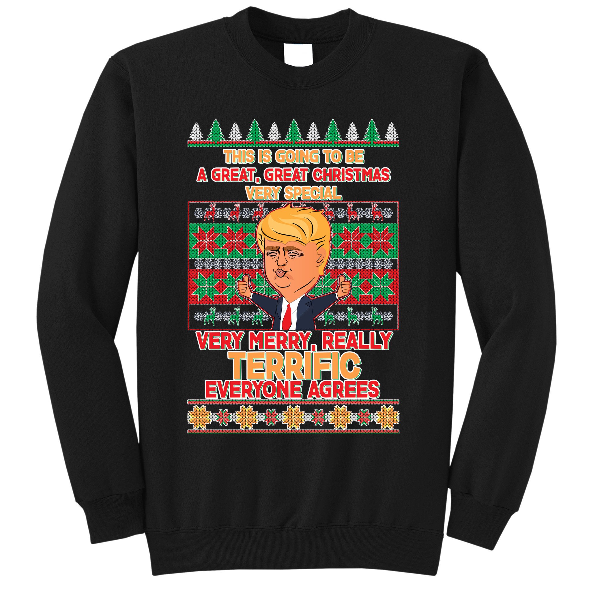 Funny Trump Very Merry Ugly Christmas Sweater Sweatshirt