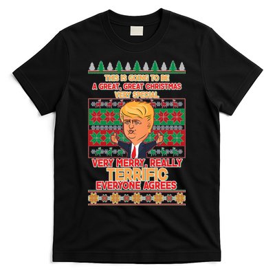 Funny Trump Very Merry Ugly Christmas Sweater T-Shirt