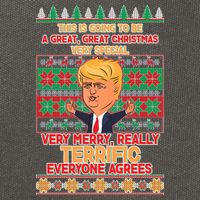 Funny Trump Very Merry Ugly Christmas Sweater Cotton Canvas Backpack