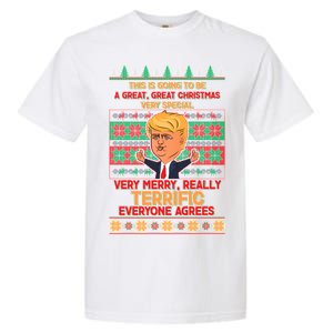 Funny Trump Very Merry Ugly Christmas Sweater Garment-Dyed Heavyweight T-Shirt