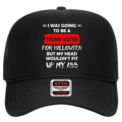 Funny Trump Voter Halloween Costume High Crown Mesh Back Trucker Hat