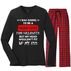 Funny Trump Voter Halloween Costume Women's Long Sleeve Flannel Pajama Set 