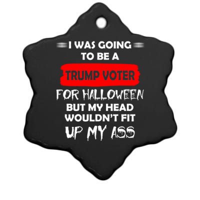 Funny Trump Voter Halloween Costume Ceramic Star Ornament