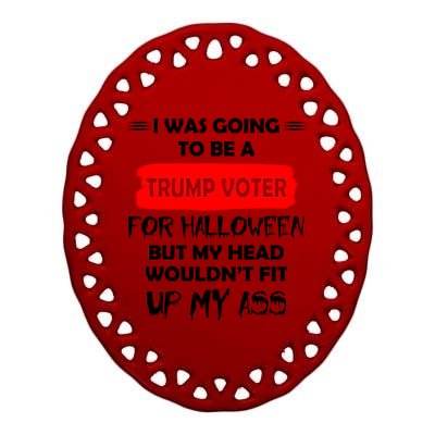 Funny Trump Voter Halloween Costume Ceramic Oval Ornament