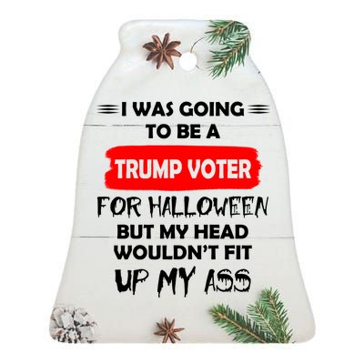 Funny Trump Voter Halloween Costume Ceramic Bell Ornament