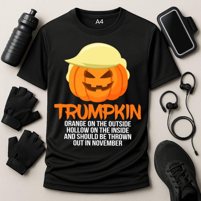 Funny Trumpkin Thrown Out In November Cooling Performance Crew T-Shirt