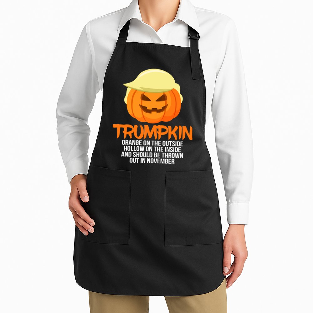 Funny Trumpkin Thrown Out In November Apron
