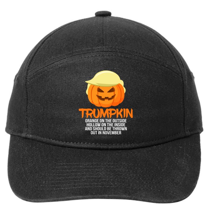 Funny Trumpkin Thrown Out In November 7-Panel Snapback Hat