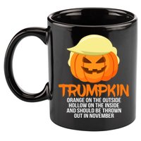 Funny Trumpkin Thrown Out In November 11oz C Handle Ceramic Mug