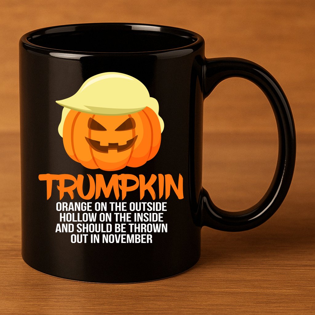 Funny Trumpkin Thrown Out In November 11oz C Handle Ceramic Mug