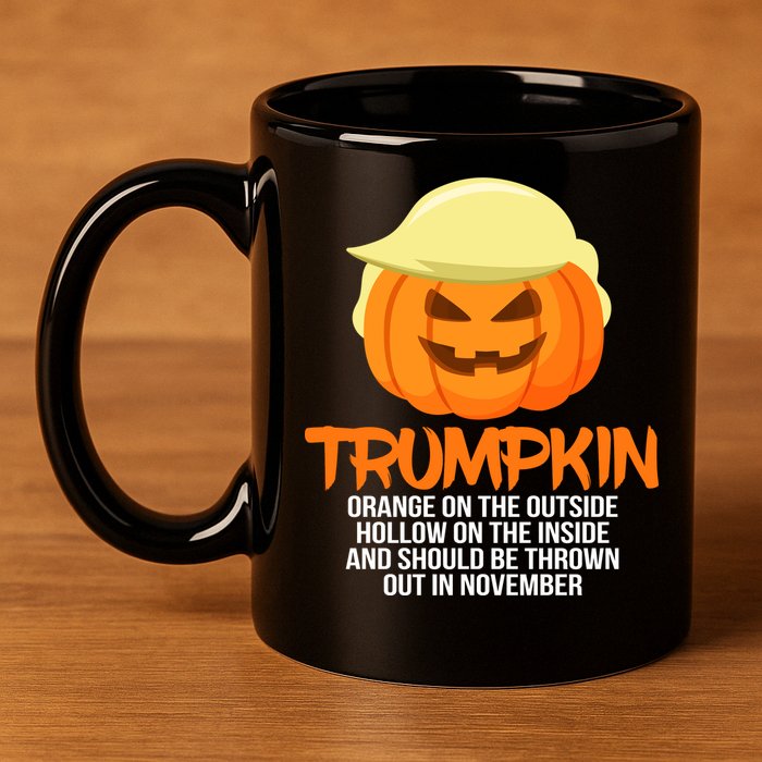 Funny Trumpkin Thrown Out In November 11oz C Handle Ceramic Mug