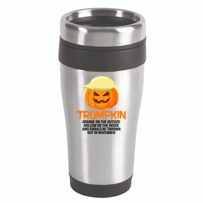 Funny Trumpkin Thrown Out In November 16oz Travel Tumbler