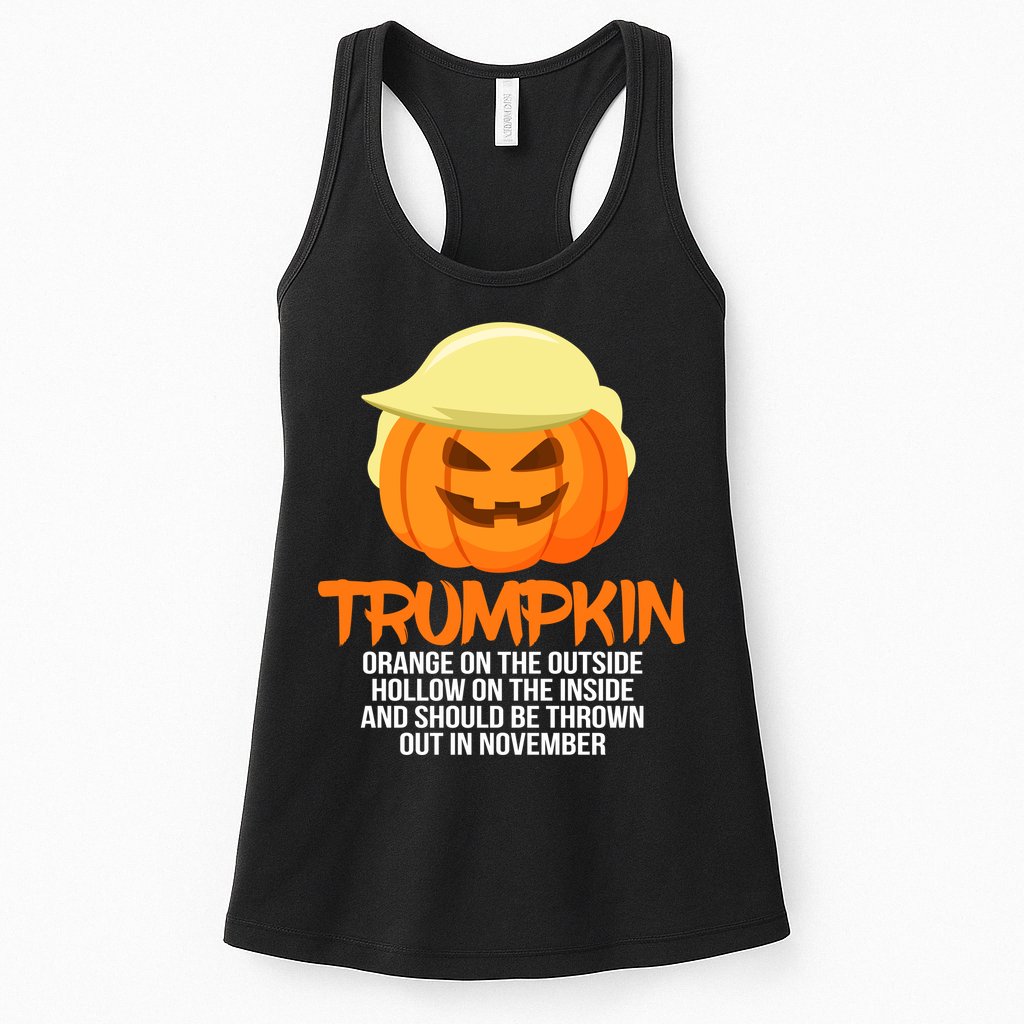 Funny Trumpkin Thrown Out In November Womens Tank Top