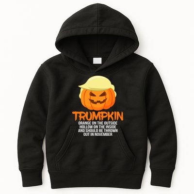 Funny Trumpkin Thrown Out In November Kids Hoodie