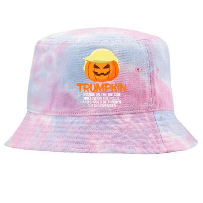 Funny Trumpkin Thrown Out In November Tie-Dyed Bucket Hat