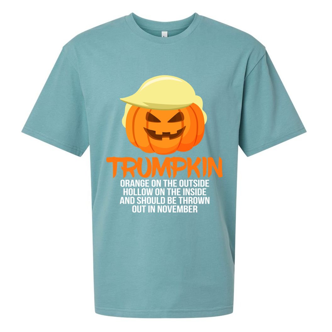 Funny Trumpkin Thrown Out In November Sueded Cloud Jersey T-Shirt