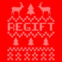 Funny Ugly Christmas Sweater Regift 16 in Basic Backpack