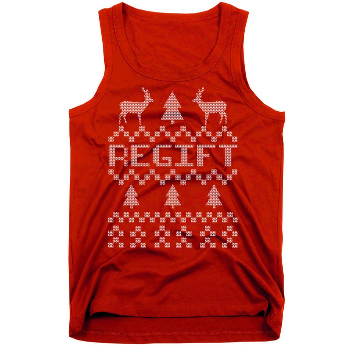 Funny Ugly Christmas Sweater Regift Tank Top