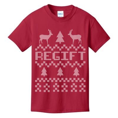 Funny Ugly Christmas Sweater Regift Kids T-Shirt