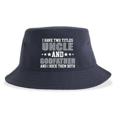Funny Uncle And Godfather I Rock Them Both Sustainable Bucket Hat