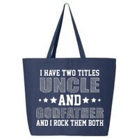 Funny Uncle And Godfather I Rock Them Both 25L Jumbo Tote