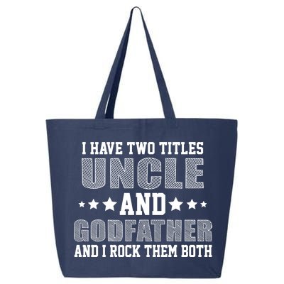 Funny Uncle And Godfather I Rock Them Both 25L Jumbo Tote