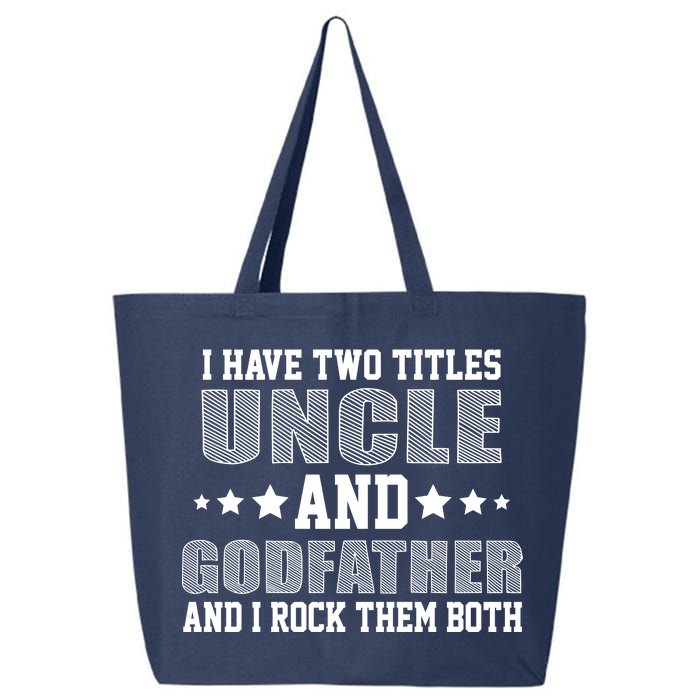 Funny Uncle And Godfather I Rock Them Both 25L Jumbo Tote