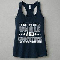 Funny Uncle And Godfather I Rock Them Both Womens Tank Top