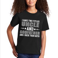 Funny Uncle And Godfather I Rock Them Both Kids T-Shirt