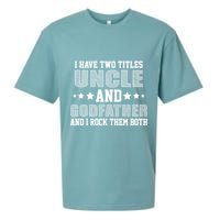 Funny Uncle And Godfather I Rock Them Both Sueded Cloud Jersey T-Shirt