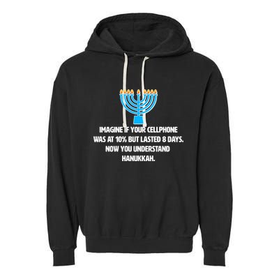 Funny Understanding Hanukkah Garment-Dyed Fleece Hoodie