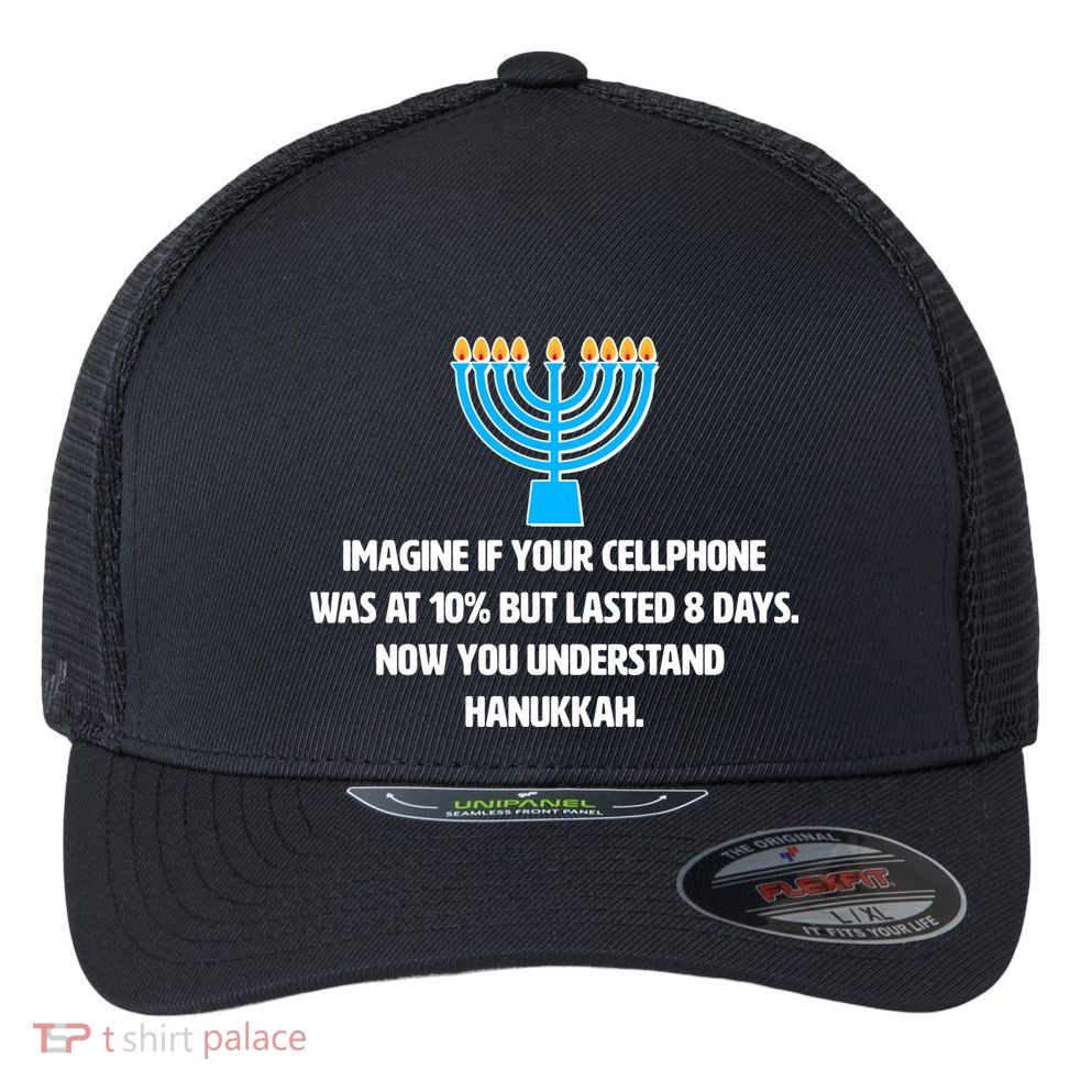 Funny Understanding Hanukkah Flexfit Unipanel Trucker Cap