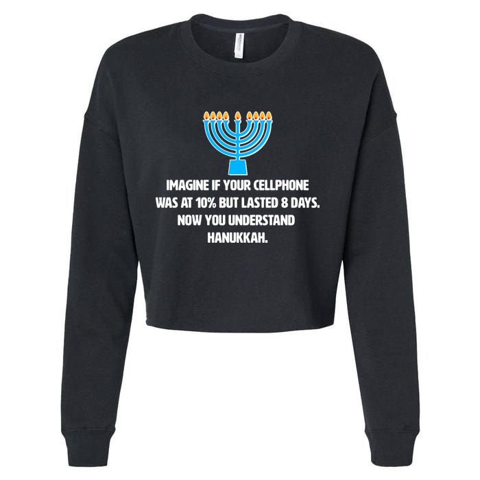 Funny Understanding Hanukkah Cropped Pullover Crew