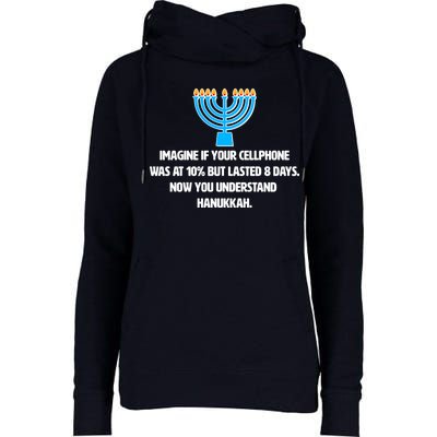 Funny Understanding Hanukkah Womens Funnel Neck Pullover Hood