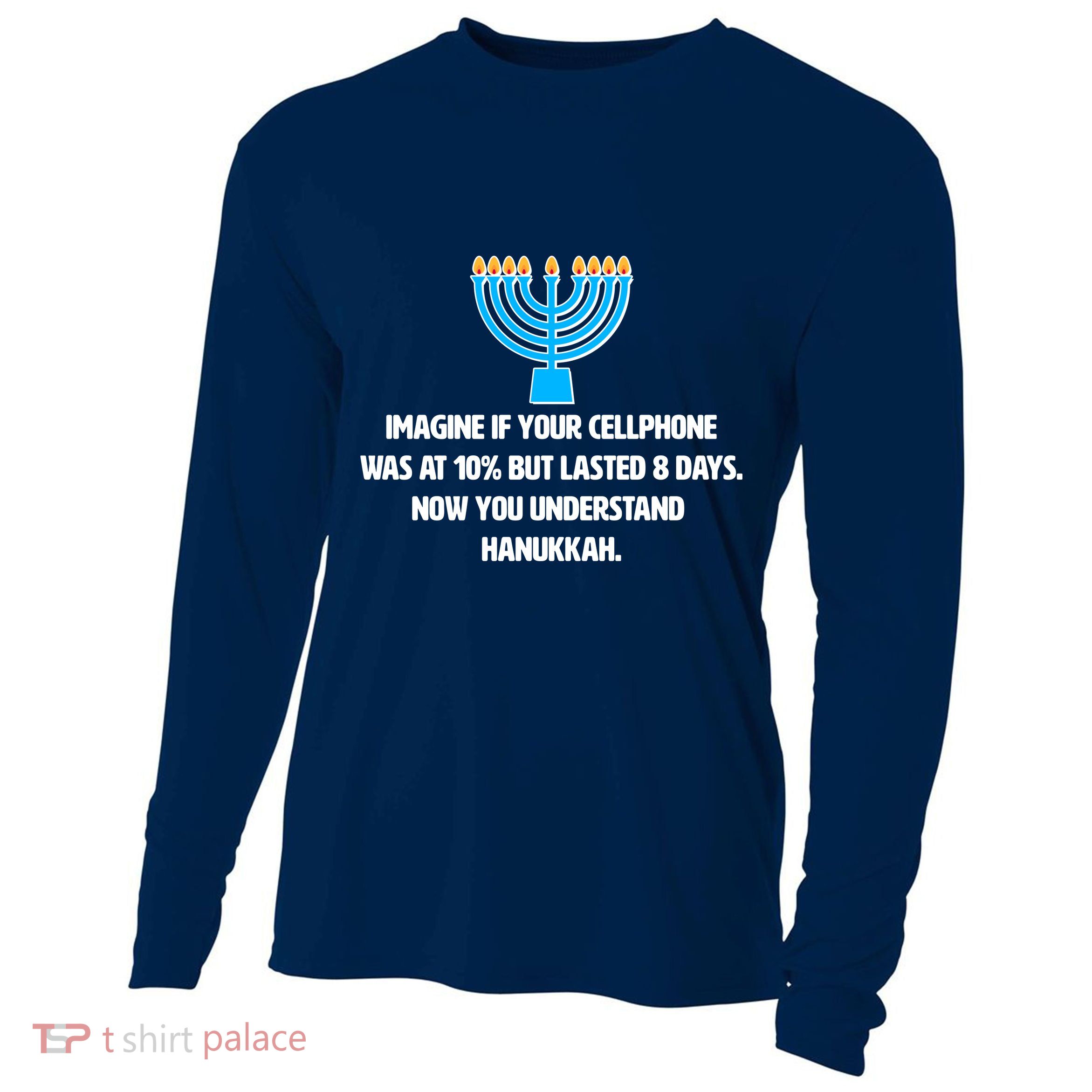 Funny Understanding Hanukkah Cooling Performance Long Sleeve Crew